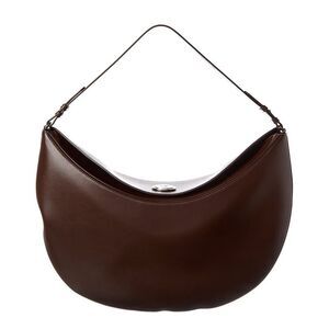Jacquemus Ovalo Leather Shoulder Bag, Brown